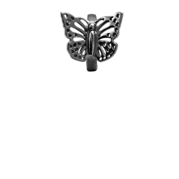 Christina Collect Butterfly ring i svart sølv